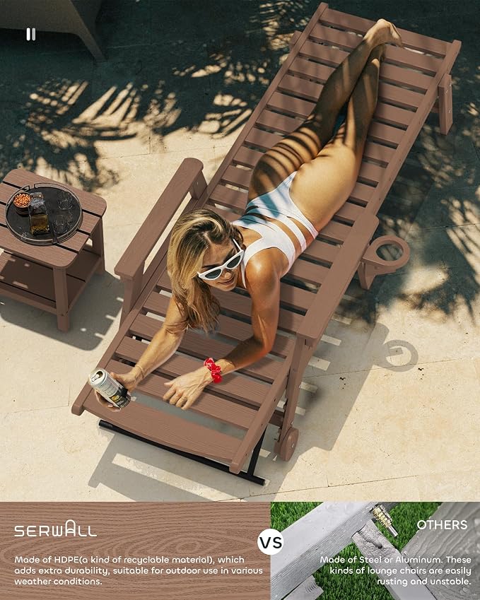 SERWALL Patio Chaise Lounge Chair - Image 6