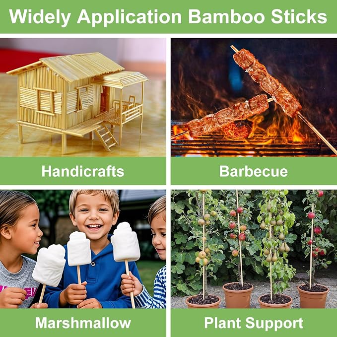 40 PCS Bamboo Plant Stakes 18 Inch, Wood Plant Support - Image 7
