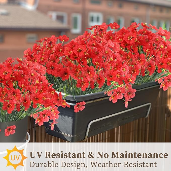 24 Red Bundles Artificial Flowers - Image 5