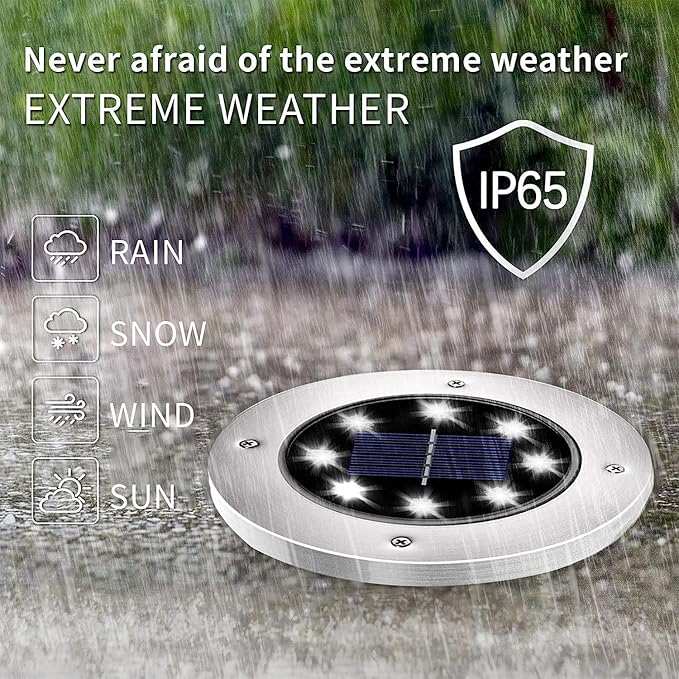 INCX Solar Lights for Outside, 4 Pack Solar Light Outdoor Waterproof, Garden - Image 2