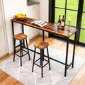 Karl home 54.7" Bar Table, Rectangular High Top Bar Counter Tables by Karlhome