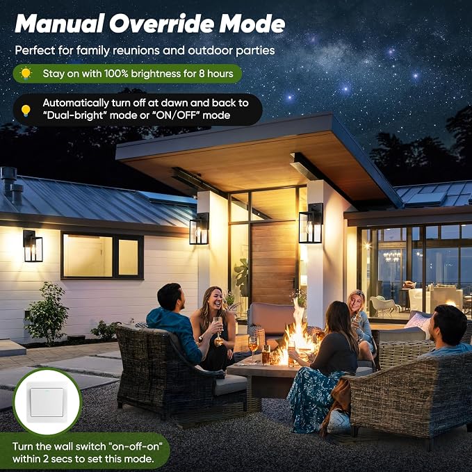 Upgraded Motion Sensor Outdoor Wall Light, 10.6” Small Dusk to Dawn Porch Light - Image 4