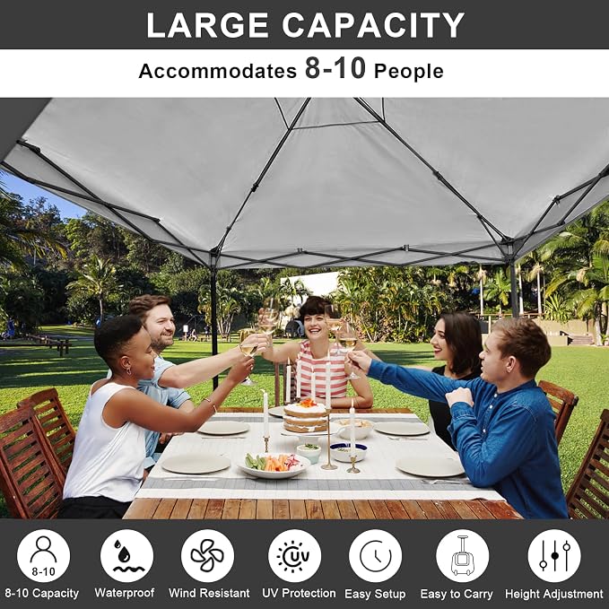 KAMPKEEPER 10x10 Easy Pop Up Canopy Tent - Image 3