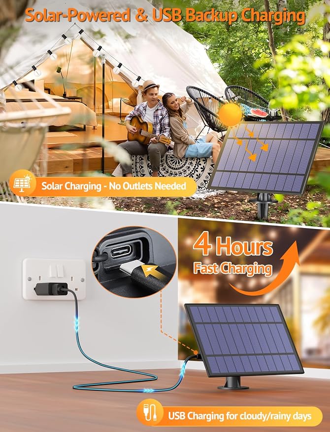 50FT Solar String Lights Outdoor - Image 6