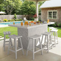 Ciokea 6 Set 29" Outdoor Bar Stools Heavy Duty HDPE Outdoor Stools Weatherproof by CIOKEA