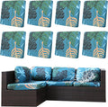 8Pcs Outdoor Cushion Covers, Patio Cushion Covers, Stretch Elastic Slipcovers by dreahoteztil
