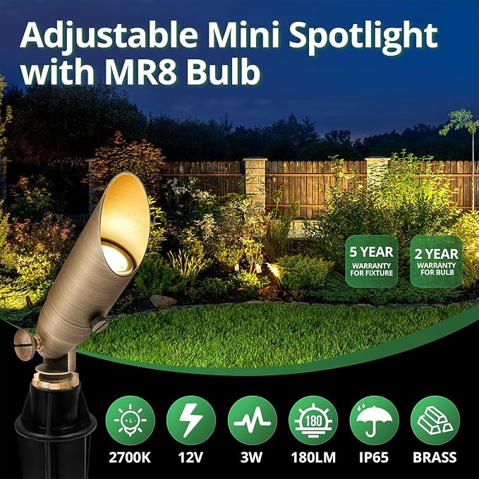 GKOLED Low Voltage Solid Brass LED Spotlight - Image 2