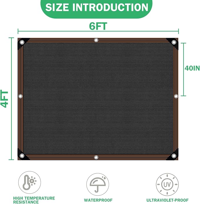 QLOFEI Shade Cloth for Garden, 60-70% Sun Screens for Patio Pergola Outdoor - Image 3