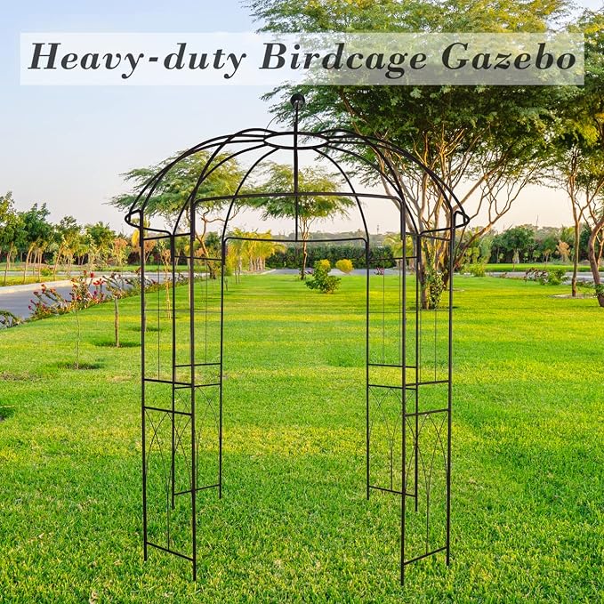 Metal Gazebo Pergola Pavilion Arbor Arch Trellis French Style - Image 2