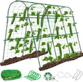 Cucumber Trellis for Raised Beds, 63 x 45 Inch U-Shaped Garden Trellis for by tetutor