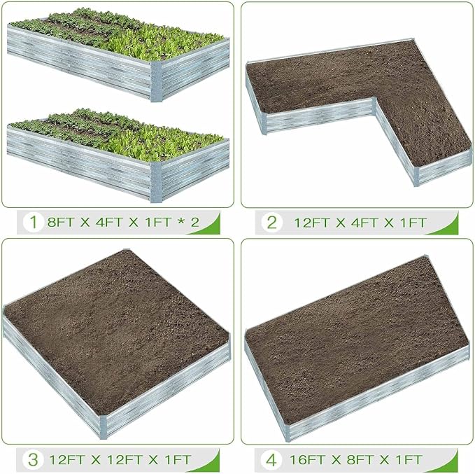 Galvanized Raised Garden Beds for Vegetables Large Metal Planter Box Steel Kit - Image 7