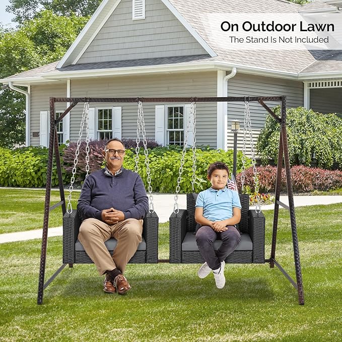 Outvita Porch Swing, 2FT Hanging Outdoor Porch Swings - Image 7