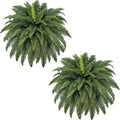 42" Artificial Boston Fern Large Bush Plants, 2 Bundles of Fake Ferns by ForestPrince