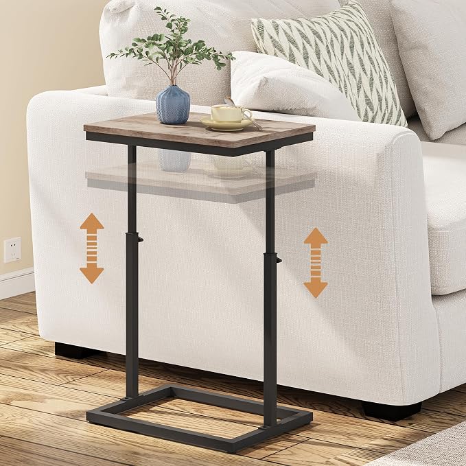 TUTOTAK End Table, Side Table, Tall Couch Table, Sofa Table, Living Room by ChoosetutotakFurnitureBuildYourCozyHome