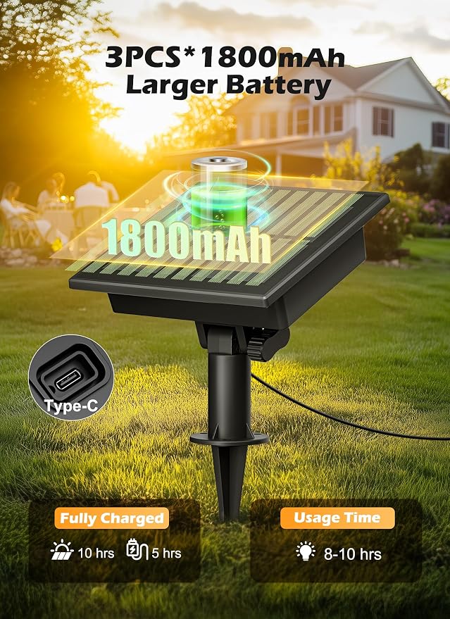 Brightown Solar Lights Outdoor Waterproof 108FT - Image 4