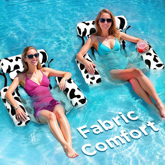 Funscape Pool Floats Chairs Adult, 2 Packs Heavy Duty Inflatable Swimming Pool by Funscape