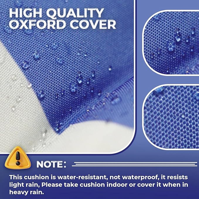 Outdoor Chaise Lounge Chair Cushion Waterproof 74.4 x 22 x 4.7 Inches Memory - Image 7