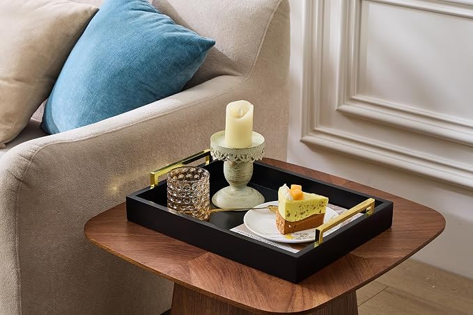 16"x12" Serving Trays with Handles, Ottoman Trays for, Living Room, and - Image 5