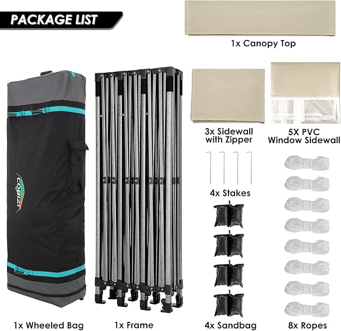 COBIZI 10x30 Heavy Duty Pop up Canopy - Image 7