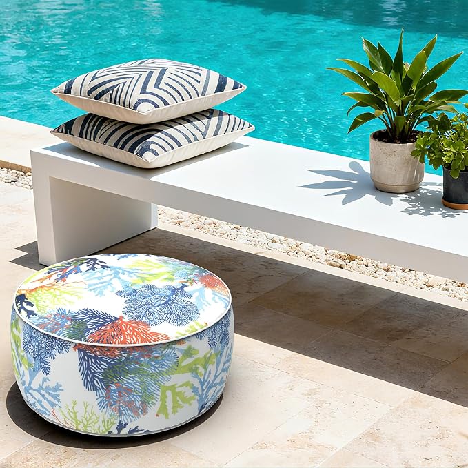 LVTXIII Outdoor Inflatable Footrest Stool, Patio Water Repellent Ottoman - Image 6