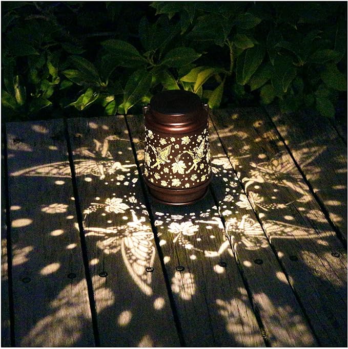 Solar Fairy Lanterns Outdoor Hanging Maple Leaf Decor Lantern, Waterproof by AITENISEN