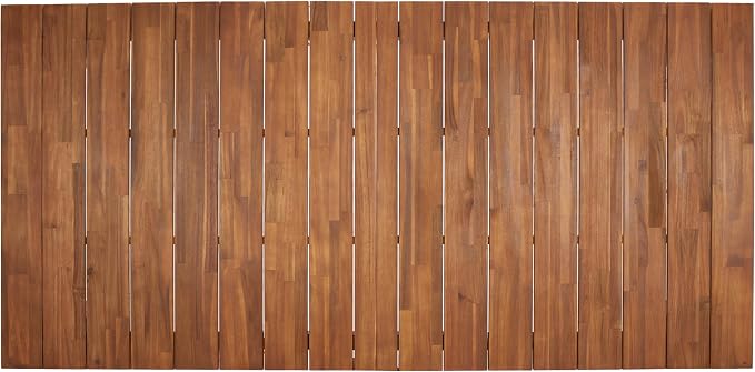 SAFAVIEH Outdoor Collection Hestia Natural Brown Acacia Solid Wood 7-Piece - Image 9