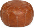 Thgonwid Unstuffed Moroccan Faux Leather Pouf Ottoman by Thgonwid