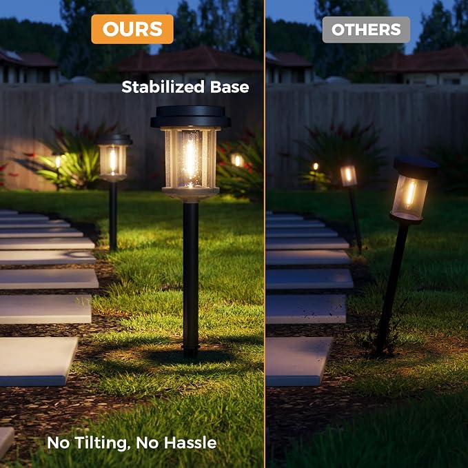 XMCOSY+ Solar Pathway Lights, 20 LM Bright Solar Lights Outdoor Waterproof IP65 - Image 8