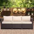 Patio Furniture 3-seat Sofa Wicker Outdoor Furniture Outdoor Couch Deep Seat by Unknown