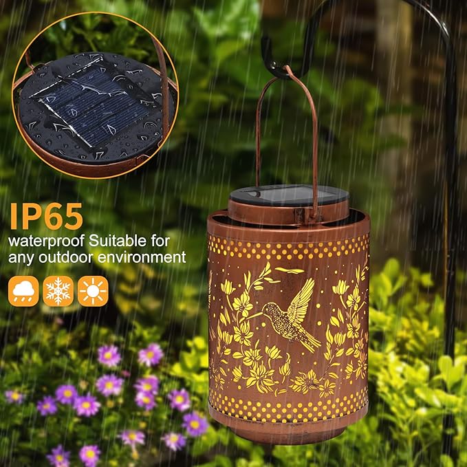 Hummingbird Solar Lanterns Garden Decor Birthday Gifts - Image 4