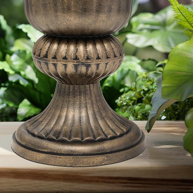 Magshion 20" Urn Planter for Outdoor and Indoor Plants, Large Decorative Front - Image 8