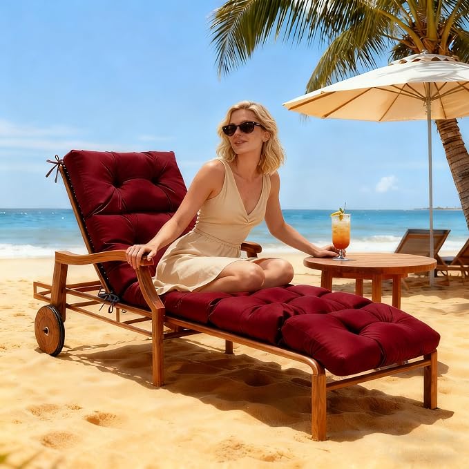 MTMR Chaise Lounge Cushion Outdoor, Non-Slip Chair Cushion - Image 2
