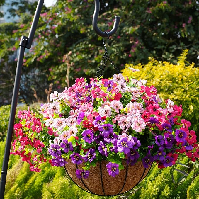 Artificial Flowers for Outdoor, UV Resistant Fake Silk Flowers, Realistic Faux - Image 6