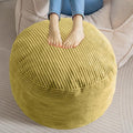 HIGOGOGO Round Stuffed Pouf Ottoman, Corduroy Poufs by HIGOGOGO