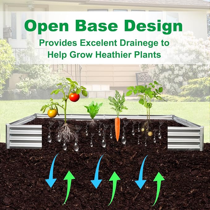 JERIA 12×4×1ft Raised Garden Bed - Image 5