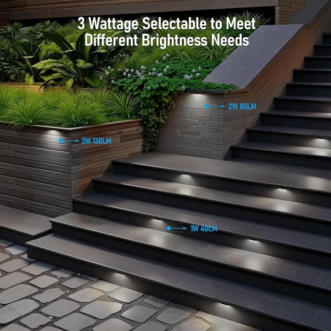 LEONLITE 8-Pack 4 Inch LED Hardscape Lighting, Update Retaining Wall Lights - Image 2