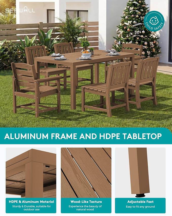 SERWALL Outdoor Expandable Dining Table 60" - Image 5