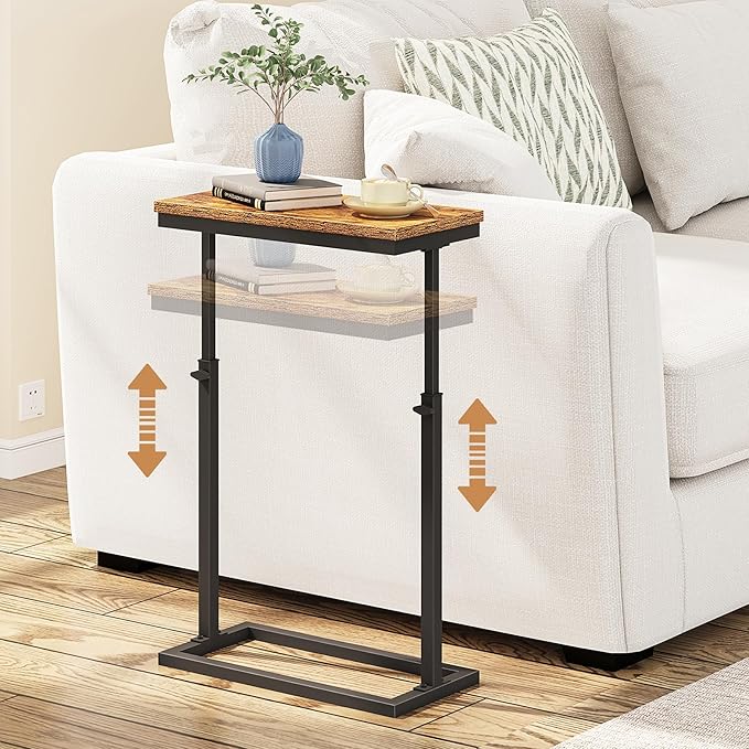 TUTOTAK End Table, Side Table, Tall Couch Table, Sofa Table, Living Room by ChoosetutotakFurnitureBuildYourCozyHome