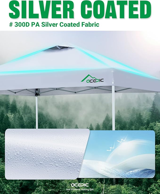 10x10 Pop Up Canopy Tent, One Push Instant Outdoor Gazebo - Image 4