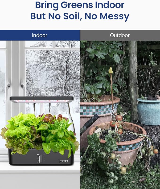 iDOO Hydroponics Growing System Kit 12Pods, Indoor Herb Garden System, - Image 5