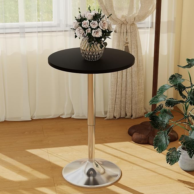 ARTETHYS Bar Table Adjustable Height Swivel 360 Degrees Round Tall Cpunter by ARTETHYS