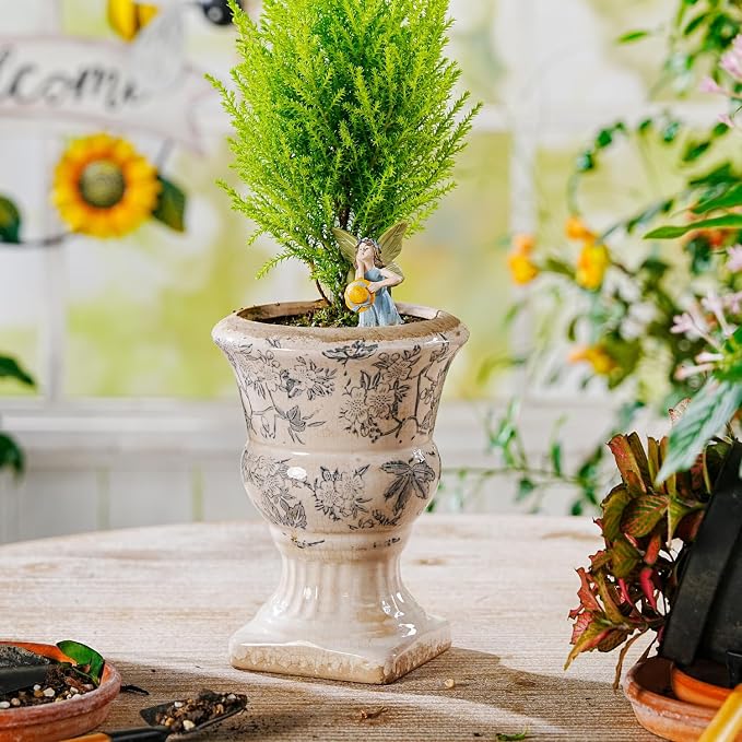 Sungmor Small Ceramic Urn Planter - Image 2