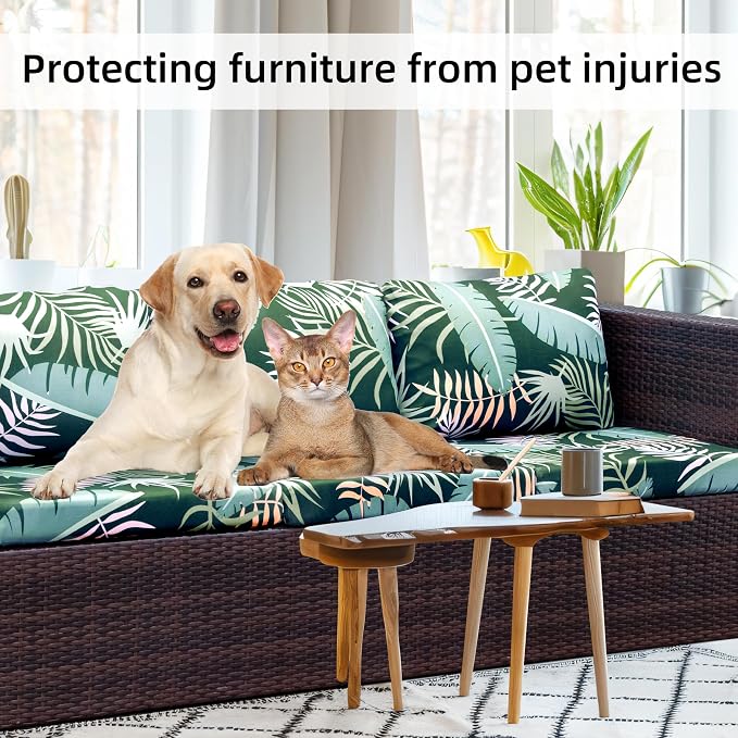 8Pcs Stretch Patio Cushion Covers, Outdoor Couch Covers Replacement, Outdoor - Image 4