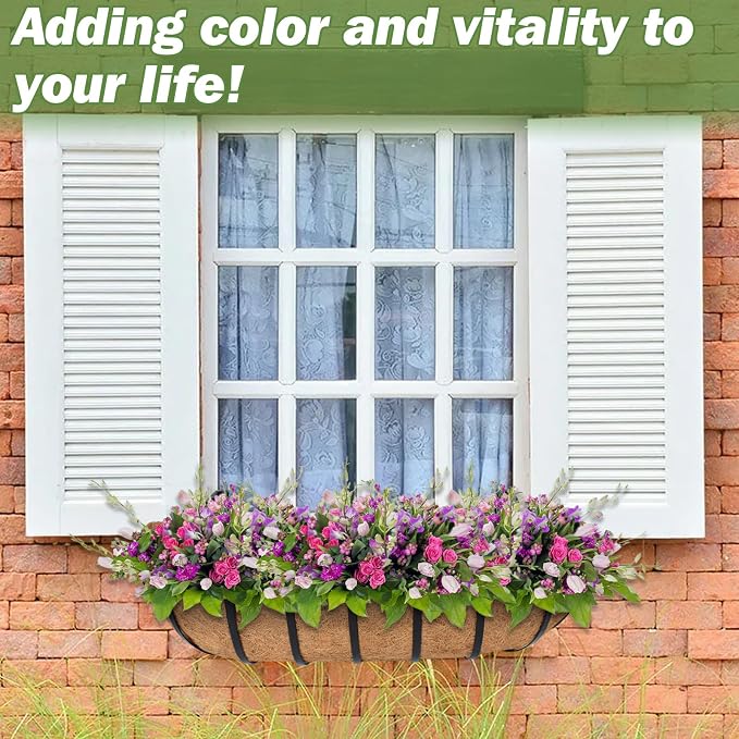 ZeeDix 4 Pack 24 Inch Railing Planter Box, Metal Window Boxes - Image 6