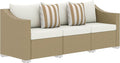 Outsunny 3 Seater Patio Sofa, Wicker Sofa by Outsunny