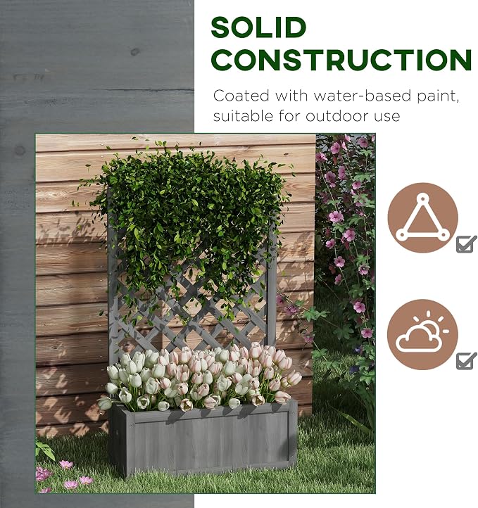 Outsunny Wooden Raised Garden Bed - Image 6