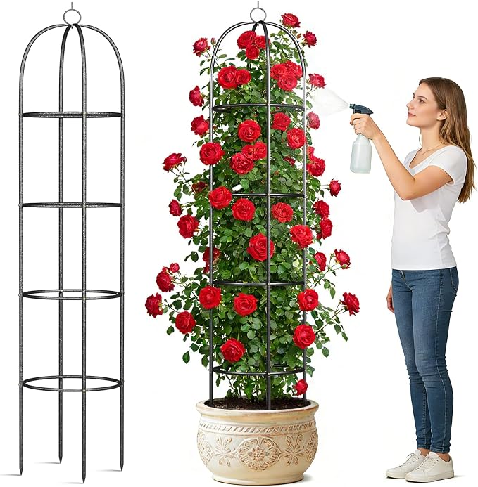 Metal Trellis for Climbing Plants Outdoor, 2026 Upgrade 100% Metal by CLFUN