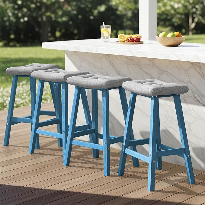 Ciokea 4 Set 29" Outdoor Bar Stools by CIOKEA