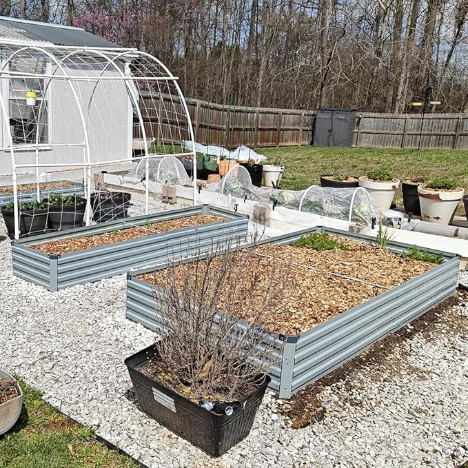 8x4x1ft Galvanized Raised Garden Bed, Outdoor Planter Box Metal Patio Kit - Image 5