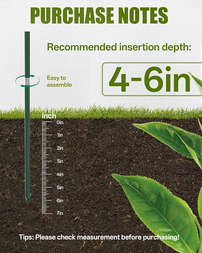 Joyhalo 12 Pack Peony Cages and Supports, 32 Inch Adjustable Plant Stakes - Image 4